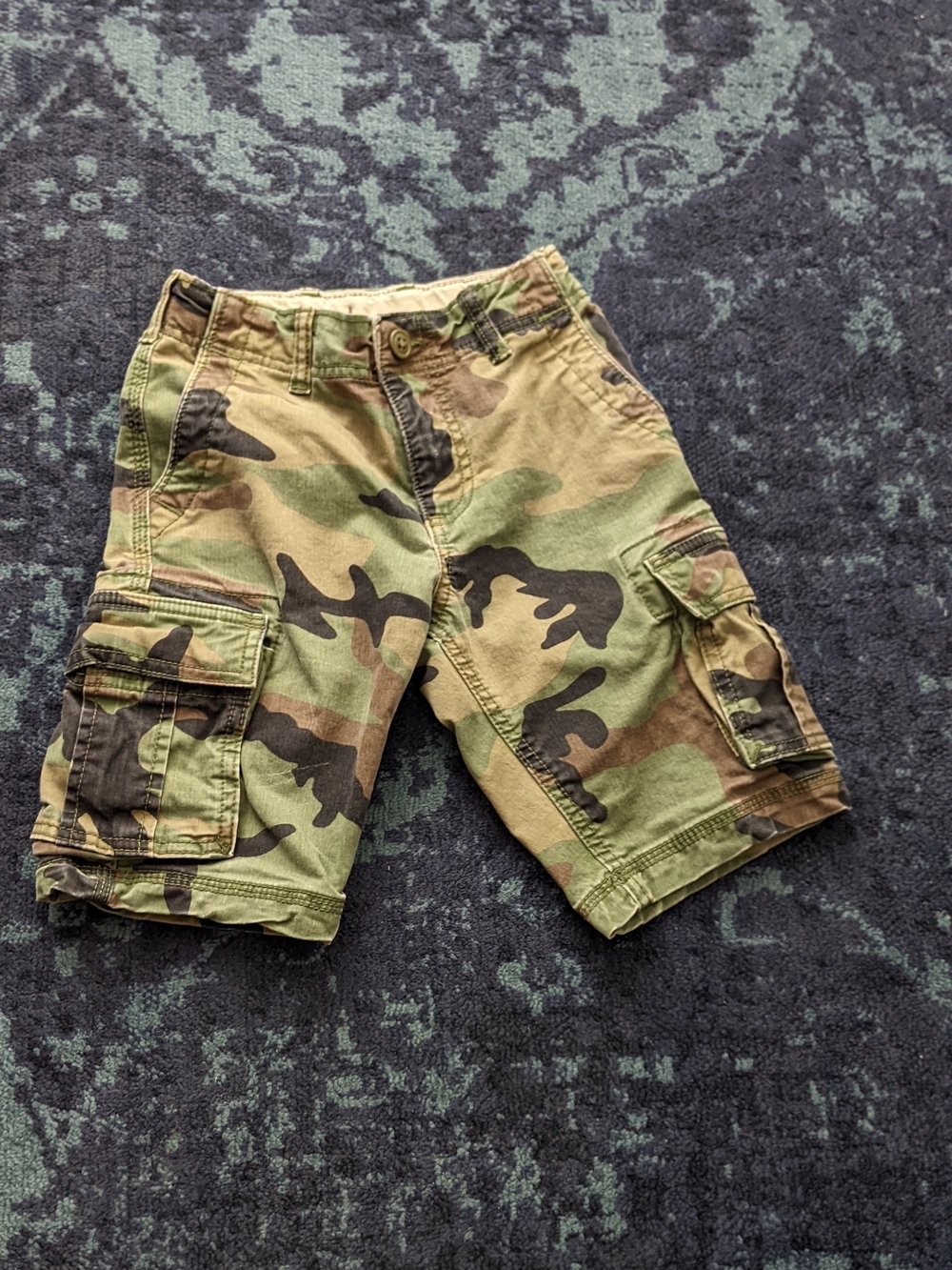 GAP Men's Camo Cargo Shorts - Green/Brown